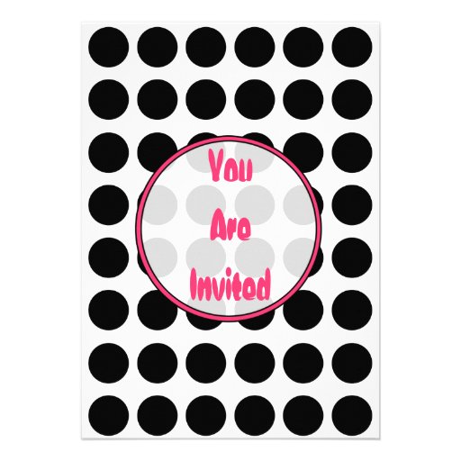 Polka Dot Fashion Invitation