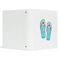 Polka Dot Flip Flops Binders