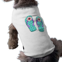 Polka Dot Flip Flops Pet Tee
