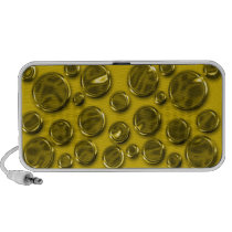 Polka dot gold antique metal speakers