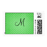 Polka Dot-Green Monogram Stamps