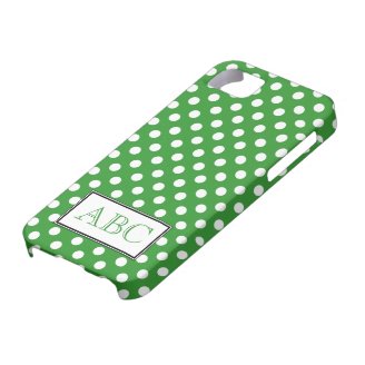 Polka Dot Green & White iPhone 5 Case