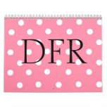 Polka Dot Initials Calender calendars