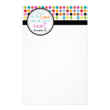 Polka Dot Inspirational Stationery Design