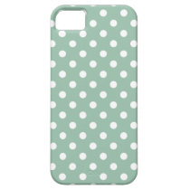 Polka Dot iPhone 5 Case in Grayed Jade Green casemate cases