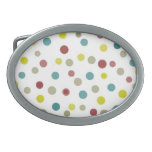 Polka Dot KAD Tan DOTS multiple colors Oval Belt Buckle