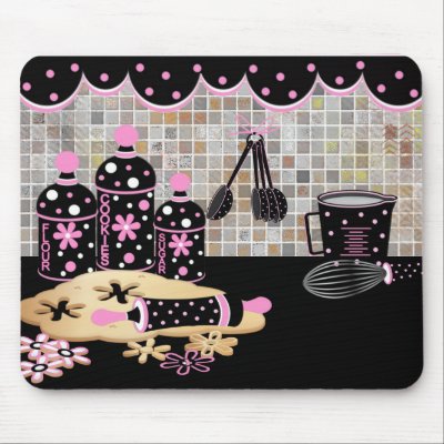 Polka Dot Kitchen Baking Mousepads Zazzle_mousepad