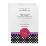 Polka Dot Lavender and Coral Wedding Invitation
