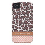Polka Dot Leopard Print iPhone 4 Case-Mate