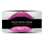Polka Dot Lips MakeUp Artist  Business Cards business cards