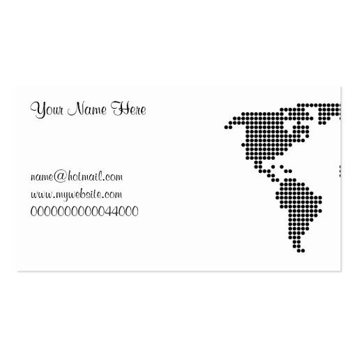 Polka Dot Map, Your Name Here, Business Card