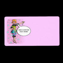 POLKA DOT MARTINI DIVA Avery LABELS labels