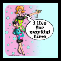 Polka Dot Martini Diva Poster posters