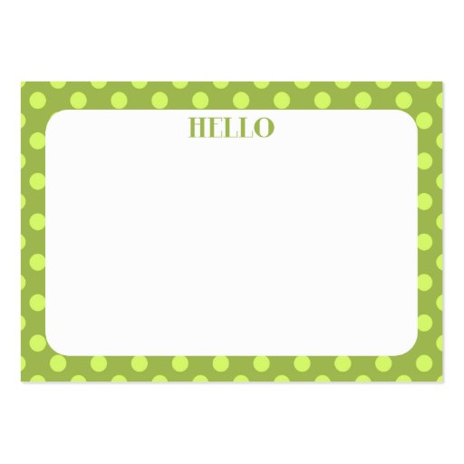 Polka Dot Mini Flat Card // Gift Tag Business Cards (front side)