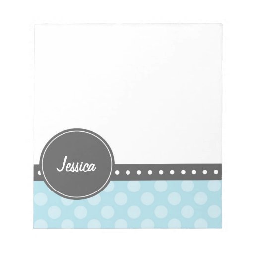Polka Dot Monogram Memo Pad