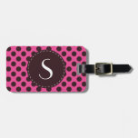 Polka Dot Monogram Personalized Luggage Tag luggage tags