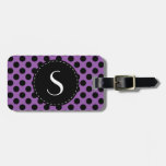 Polka Dot Monogram Personalized Luggage Tag luggage tags