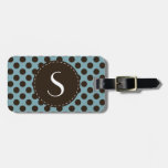 Polka Dot Monogram Personalized Luggage Tag luggage tags