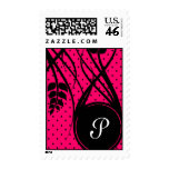 Polka Dot Monogrammed Postage
