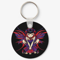 "Polka Dot Mushroom Fairy" Keychain by strangeling "Polka Dot Mushroom Fairy" Keychain