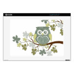 Polka Dot Owl in Tree Decal For 15" Laptop
