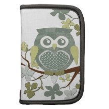 Polka Dot Owl in Tree Folio Planner