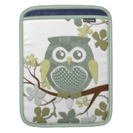 Polka Dot Owl in Tree iPad Sleeve