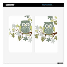 Polka Dot Owl in Tree Kindle Fire Decal
