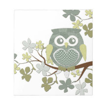 Polka Dot Owl in Tree Note Pads