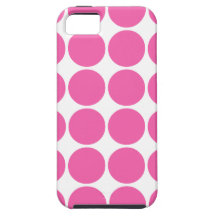 Polka Dot Pattern Print Design Hot Pink Polka Dots iPhone 5 Case