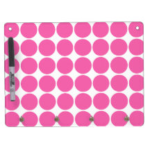 Polka Dot Pattern Print Design Hot Pink Polka Dots Dry-Erase Whiteboards