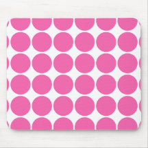 Polka Dot Pattern Print Design Hot Pink Polka Dots Mousepads