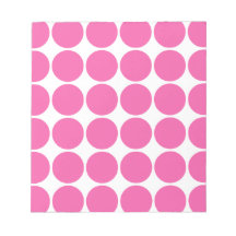 Polka Dot Pattern Print Design Hot Pink Polka Dots Scratch Pad