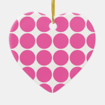 Polka Dot Pattern Print Design Hot Pink Polka Dots Christmas Tree Ornaments