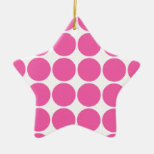 Polka Dot Pattern Print Design Hot Pink Polka Dots Christmas Tree Ornament
