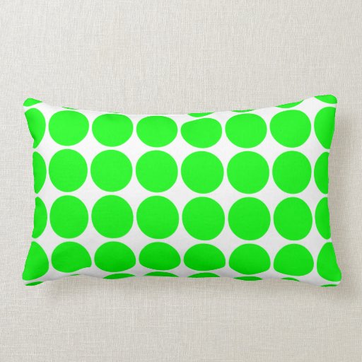 Polka Dot Pattern Print Design : Lime Polka Dots Throw Pillow
