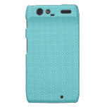 Polka dot pin dots girly chic tiffany blue pattern motorola droid RAZR cases