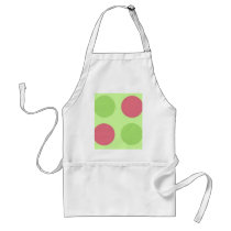 polka dot, pink and green aprons