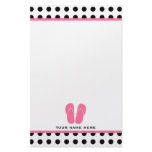 Polka Dot & Pink Flip Flops Stationery