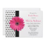 Polka Dot Pink Gerber Bridal Shower Invitation Polka Dot Pink Gerber Bridal Shower Invitation