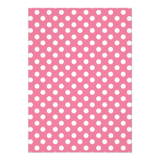 Polka Dot Pink Heart Bridal Shower Invitations