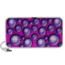 Polka dot pink purple circles speakers