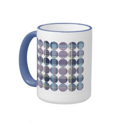 Polka Dot Plaid Mugs by YonnisWackyWorkshop