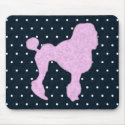 Polka Dot Poodle mousepads by JaZilla Polka Dot Poodle mousepads