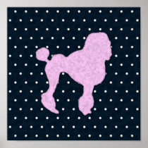 Polka Dot Poodle Print