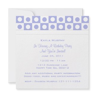 Polka Dot Print Party Invitations invitation