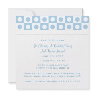 Polka Dot Print Party Invitations invitation