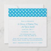 Polka Dot Print Party Invitations