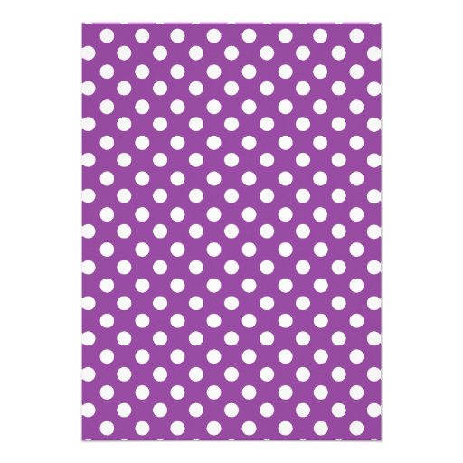 Polka Dot Purple Baby Shower Invitations