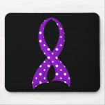 Polka Dot Purple Ribbon Epilepsy mousepads